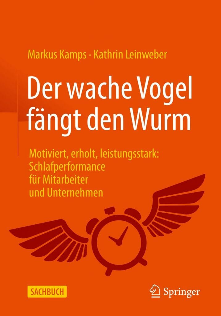 Titelseite des Buches Der wache Vogel fängt den Wurm_. erscheint im Springer Verlag, September 2023, von Markus Kamps und Kathrin Leinweber